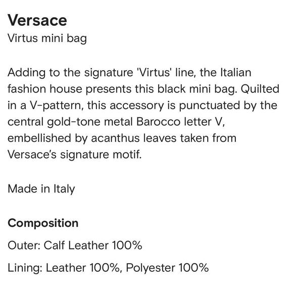 NWT Versace Virtus Mini White Quilted Leather Crossbody Bag with Gold Chain - Picture 15 of 15